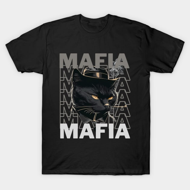 Mafia Cat T-Shirt by WiseCat.id